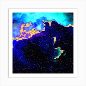 100 Nebulas in Space with Stars Abstract n.032 Art Print