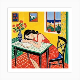 Woman Reading A Book 13 Art Print