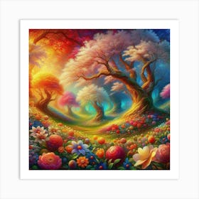 Fantasy trees 2 Art Print