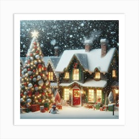 Christmas Village 1 Art Print