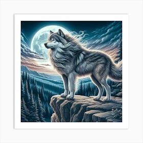 Wolf in wild 3 Art Print