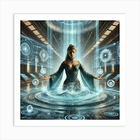 Grand Priestess Hydromancy Sci Fi Art Print