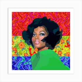 Diana Ross Square Art Print
