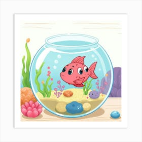 Fish In A Bowl Art Print