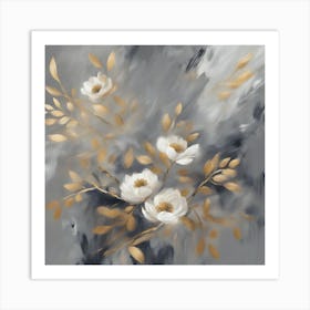 White Flowers 1 Art Print