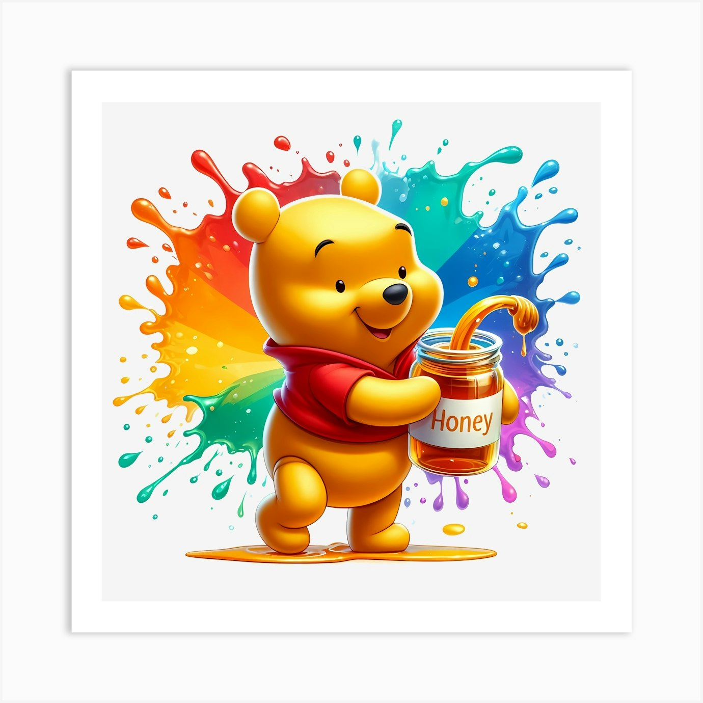 Winnie The Pooh Art Print by Aloke Design