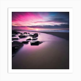 Sunset On The Beach 15 Art Print