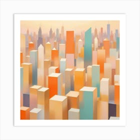 Abstract Cityscape 1 Art Print