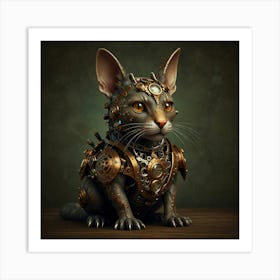 Steampunk Cat 1 Art Print