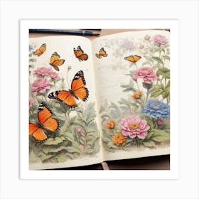 Butterfly Garden Art Print