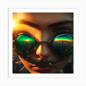 Girl With Goggles 2 Art Print