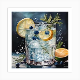 Blue Lemonade Art Print