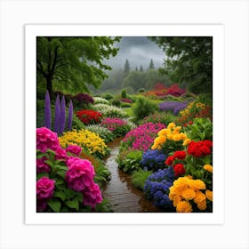 Colorful Flower Garden Art Print