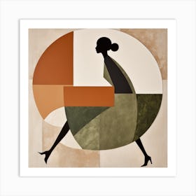 Woman In A Circle Art Print