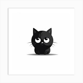 Cute Black Cat 1 Art Print