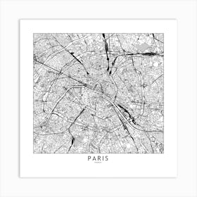 Paris Map Art Print I