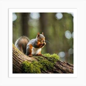 Squirrel In The Forest 432 Art Print