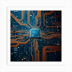 Computer Circuit Board 23 Art Print