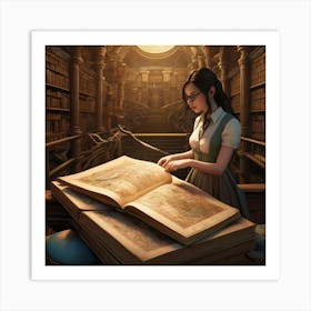 The Young Librarian 10 Art Print