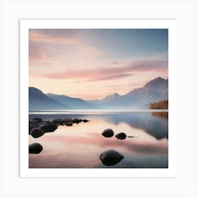 Sunrise At Lake Gilbert Art Print