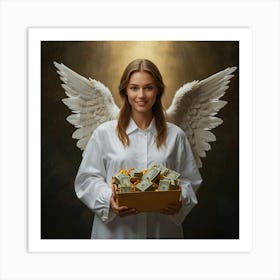 Angel With Money Art Print