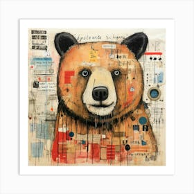 Abstract Bear 3 Affiche