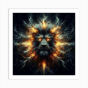 Fire Lion 5 Art Print