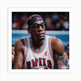 Dennis Rodman AI Art Print