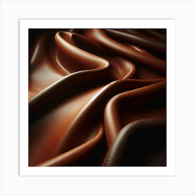 Dark Brown Leather Texture Art Print