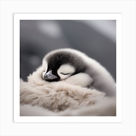 Sleeping Penguin Art Print