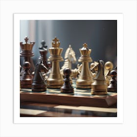 Chess Set wall art Art Print