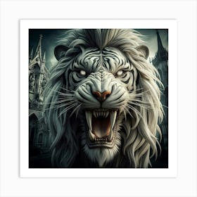 White Lion Art Print