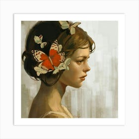 Butterfly Girl 1 Art Print