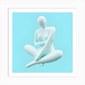 Woman In Yoga Pose Art Print