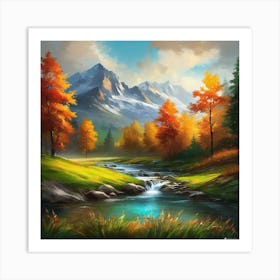 Autumn In The Mountains 35 Art Print