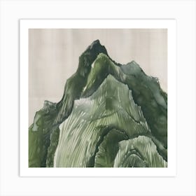 Japanese Watercolour Of Mount Myogi 5 Art Print