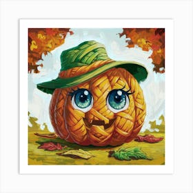 Pumpkin Hat 1 Art Print