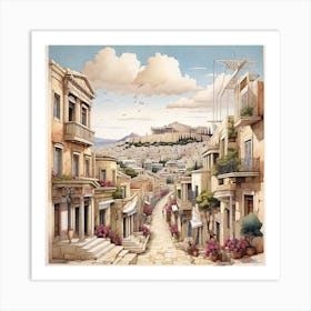 Athens Cityscape Art Print