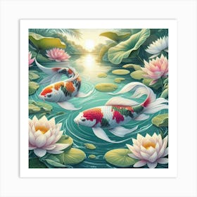 Koi Fish Art Print