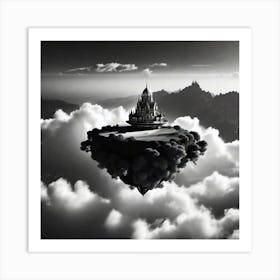 Floating Castle In The Clouds Art Print