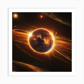 Earth In Space 2 Art Print