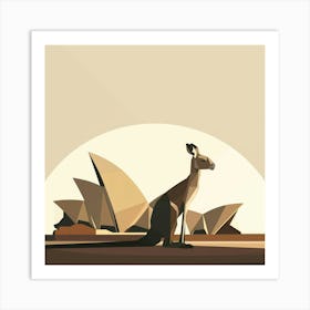 Sydney Kangaroo Art Print