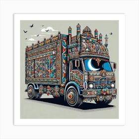 Truck Art Design Inspired By Pakistani Culture And Traditions (3) Art Print