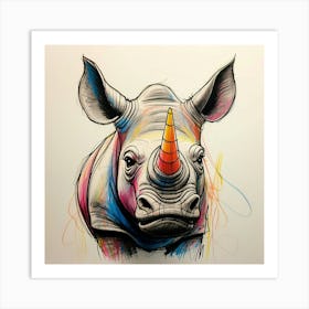 Rhino Unicorn Art Print