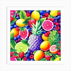 Fruit Seamless Pattern Art Print