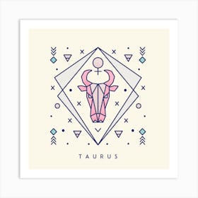 Taurus Square Art Print