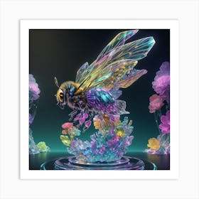 Crystals Bee Art Print