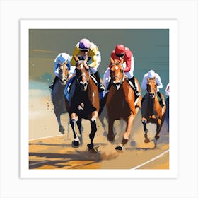 Horse Race 2 Art Print