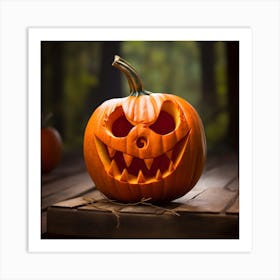 Halloween Pumpkin Carving Art Print