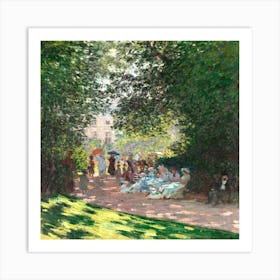 Claude Monet In The Park Art Print